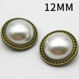 12MM matt gold pearl Metal snap button  DIY jewelry