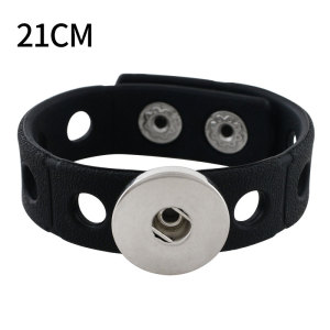 21cm  bracelet with 15mm width colorful silicone stretch fit 20mm snap button