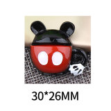 Cartoon Mickey Minnie DIY resin suitable  20MM Snaps Buttons Charms