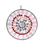 5 * 5CM Datura Colorful Natural Stone Crystal Stainless Steel Pendant Colorful Fruit of Desire Ball Pendant