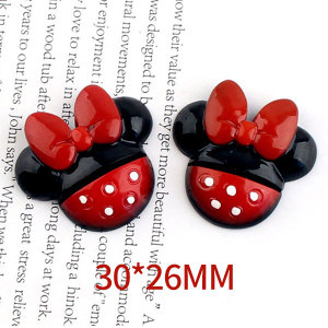 Cartoon Mickey Minnie DIY resin suitable  20MM Snaps Buttons Charms