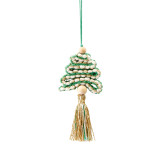 Christmas tree pendant DIY Bohemian pastoral style woven tassel handmade pendant