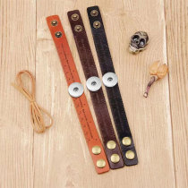 Cowhide student scale ruler bracelet  18MM Snaps button jewelry wholesale