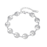 Life tree stainless steel bracelet