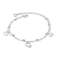 Love double-layer stainless steel bracelet