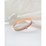 Stainless steel shell zircon bracelet