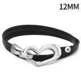 Love Europe and America Leather Bracelet 12MM Snaps button jewelry wholesale