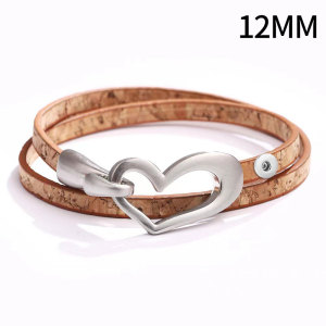 Love Europe and America Leather Bracelet 12MM Snaps button jewelry wholesale