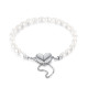 Stainless steel pearl magnetic heart bracelet