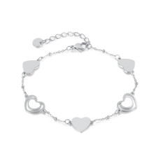 Stainless steel heart loving fritillaria bracelet