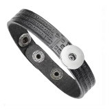Cowhide religious belief bracelet 20mm Snaps button jewelry wholesale
