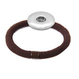 Leather elastic hairband high elastic beaded nylon headband suitable 20MM Snaps button jewelry wholesale