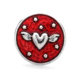 20MM Drip oil love design Metal snap button charms
