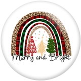20MM Christmas  Print glass snaps buttons  DIY jewelry