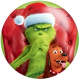 20MM Christmas The grinch  Print glass snaps buttons  DIY jewelry