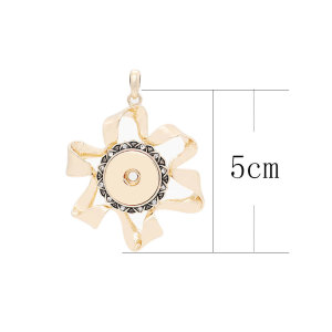 Gold pendant suitable  fit 20MM snaps jewelry