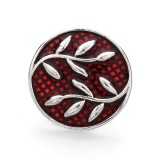 20MM leaf Drip oil design Metal snap button charms