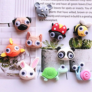 20MM Cartoon animal resin can move eyes panda bee rabbit Snaps Buttons jewelry