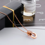 Stainless steel rose gold love pendant necklace Valentine's Day