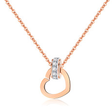 Stainless steel rose gold love pendant necklace Valentine's Day