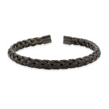 Stainless steel fried dough twist braided steel wire open bracelet