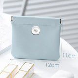Cable storage bag automatically closes cable headset mini portable digital bag fit 18mm Snaps button jewelry
