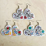 Valentine's Day Teacher's Day Earrings Love Leather Earrings