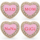 20MM love Sister NaNa MOM DAD GiGi MiMi  MaMa Grandma Teacher Family Faith Dance Cat Dog BFF Metal snap button charms