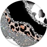 20MM Pretty Leopard print pattern Print glass snaps buttons  DIY jewelry