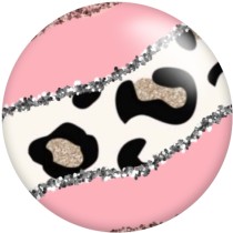 20MM Pretty Leopard print pattern Print glass snaps buttons  DIY jewelry