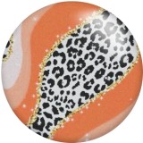 20MM Pretty Leopard print pattern Print glass snaps buttons  DIY jewelry