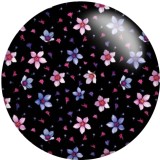 20MM Flower Butterfly pattern  Print glass snaps buttons  DIY jewelry
