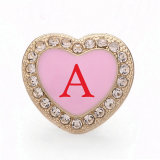 20MM love Metal 26 letters snap button charms
