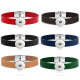 Genuine Leather bracelets fit 20mm Snaps button jewelry wholesale