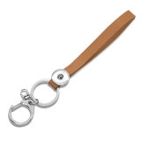 20MM Genuine leather Key chain ring suitable for Snaps button jewelry wholesale