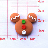 20mm snap button charms Resin Christmas Mickey Mouse cookies diy cream