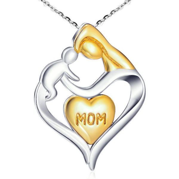 Mother's Day MAMA Pendant Necklace Mother's Day Gift Bronze  Necklace love