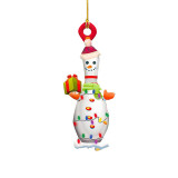 Christmas bowling snowman acrylic pendant Christmas day car interior decoration pendant
