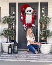Jacks Carrington's Nightmare Before Christmas Christmas Hanging out a wreath gift