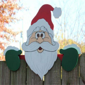 Christmas Theme Greenwich Fence Garden Top Decoration Santa Claus Elk Garden Decoration