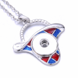 Christmas Metal Pendant 60CM Necklace for 20mm Snaps button jewelry wholesale