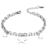 Stainless Steel Bracelets Women Tree Heart Stars Charm Bracelet Wholesale