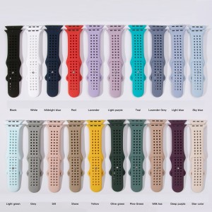 42/44/45mm Apple iwatch Breathable honeycomb silica gel Watch Band is suitable for applewatch8 with ultra7/6/5/4/se sports silicone watch band iwatch (excluding dial)