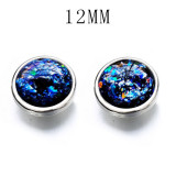12mm Resin oval stone like color DIY snap button charms
