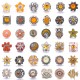 20MM yellow design Rhinestone enamel Metal snap button charms