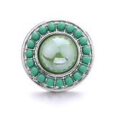 20MM green purple pink design Rhinestone enamel Metal snap button charms
