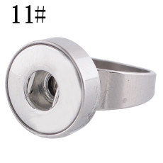 18MM 11# snaps Stainless steel Ring fit Fingers thick 21mm rings for women Snaps button jewelry wholesale
