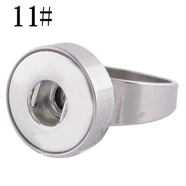 18MM 11# snaps Stainless steel Ring fit Fingers thick 21mm rings for women Snaps button jewelry wholesale