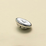 23MM Metal hollow inlaid diamond snap button charms
