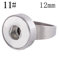12MM 11# snaps Stainless steel Ring fit Fingers thick 21mm rings for women Snaps button jewelry wholesale